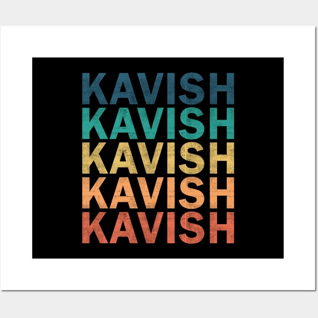 Kavish Name T Shirt - Kavish Vintage Retro Name Gift Item Tee Wall Art by henrietacharthadfield